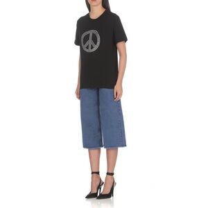 Moschino Black Peace Sign T-Shirt